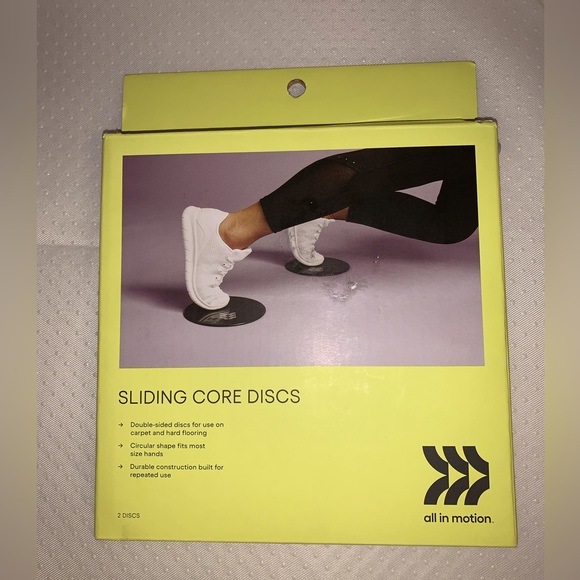 Workout set, Sliding Core Discs & Reebok toning Thumb lock wrist weights 1lbs. - Picture 2 of 11